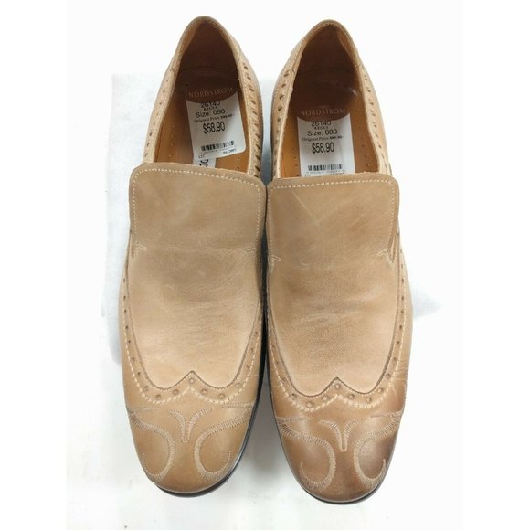Steve Madden Tan Beige Brown Embroidered Brogue 8